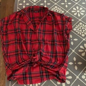 women’s xs short sleeve flannel